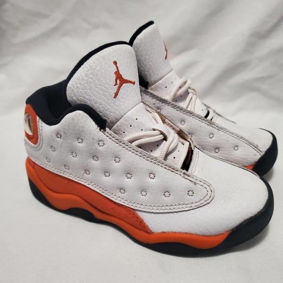 Nike Air Jordan 13 Retro ‘Starfish' DJ3005-108 Toddler Size 9c White/Orange - Picture 1 of 7